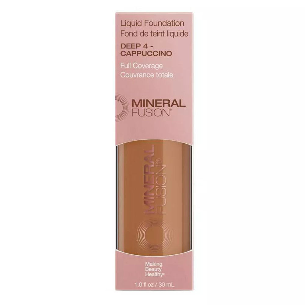Mineral Fusion Liquid Foundation, Deep 4 Cappuccino, 1 Oz